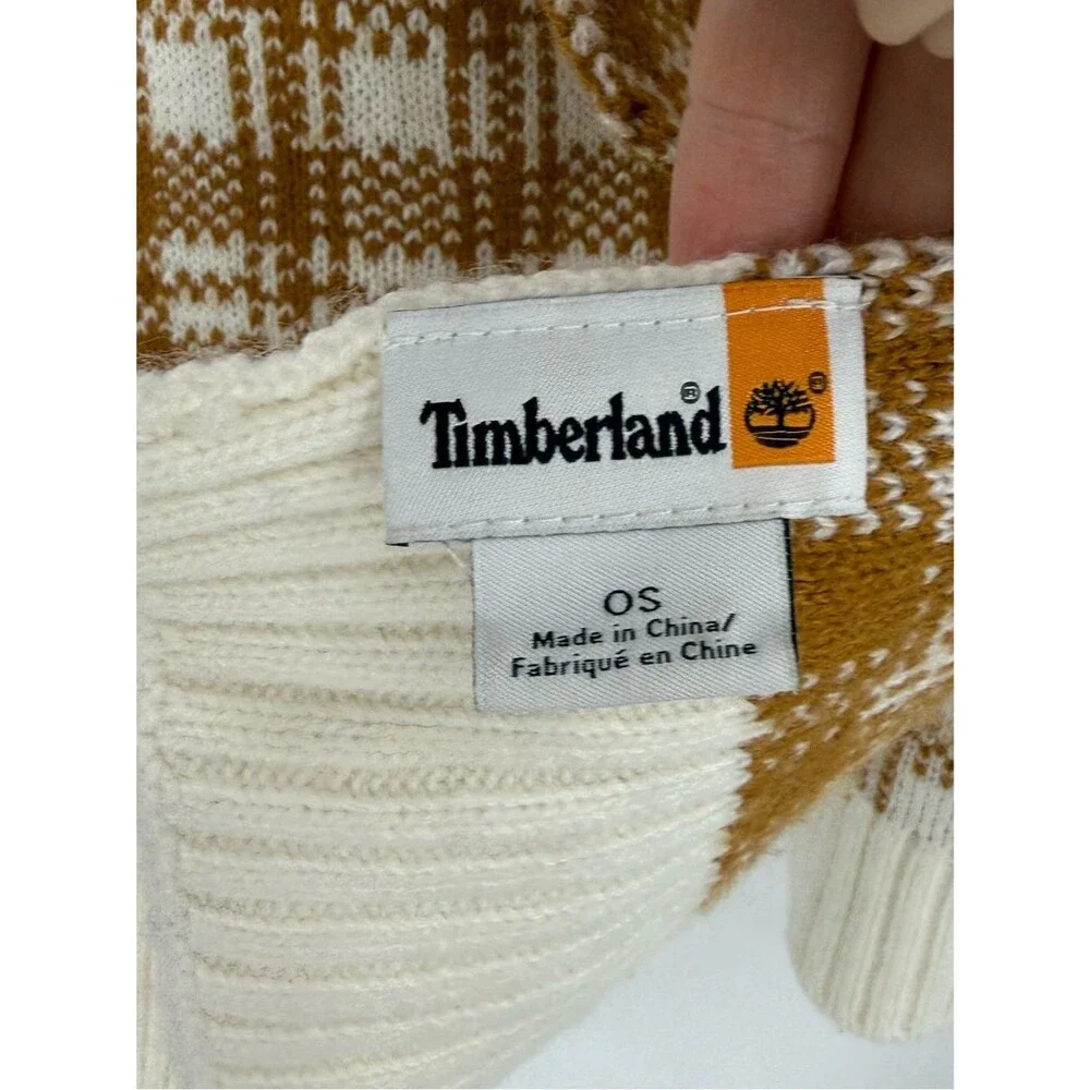 Timberland Women's Plaid Knit Scarf | Wheat Plaid | One Size